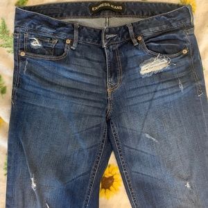Express women distressed jeans